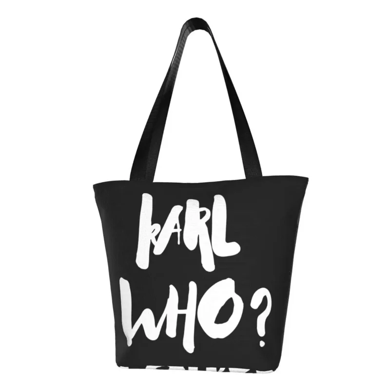 

Karl Who Slogan Tote Bag Handbags Accessories 2023 Stylish Street Design For Woman Shopping Bags