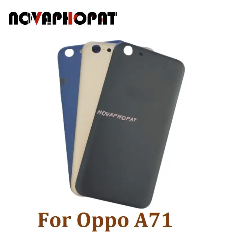 

Novaphopat For Oppo A71 Battery Cover Back Rear Door Housing Case Back Cover With Side Key Button