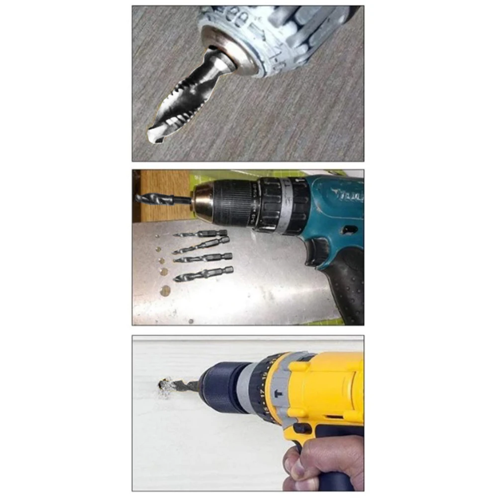 

1PC Tap Drill Bit Hex Shank HSS Threaded Bit Screw Machine Compound Tap M3-M10 Woodworking Tools Ferramentas Brocas Accessories