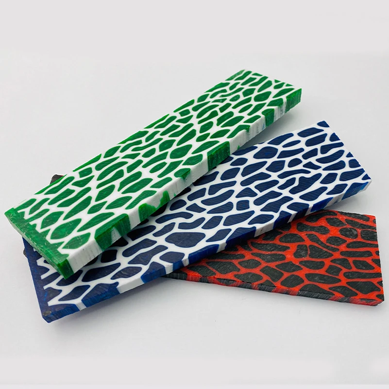 

1pc 260x130x8MM Giraffe Pattern 3 Colors Resin Composite Material Knife Handle Patches Scales DIY Make Materials Board Plate