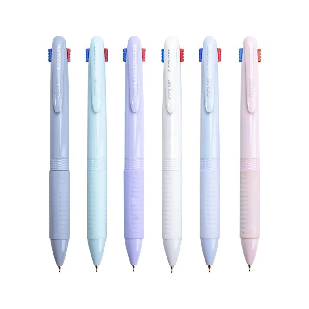 Ballpoint Pen Multifunction Ballpoint Pen Multifunctional Pen Ball Point Pen 6pcs 4 in 1 MultiColor Pen Creative 0.5mm Ballpoint Pen Colorful Retractable Ballpoint Pens Multifunction Writing Stationery