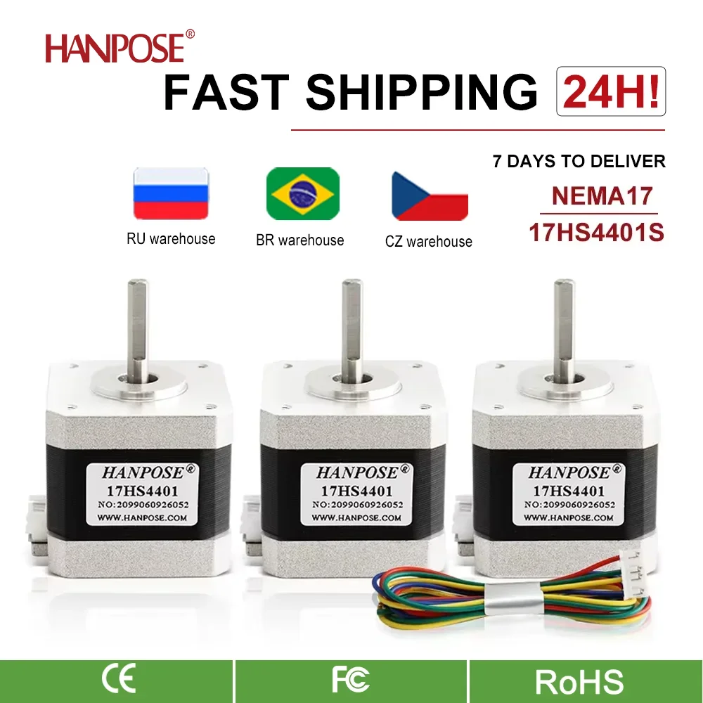 HANPOSE3PCS3Dprinter4-leadNema17StepperMotor42motor42BYGH1.5A(17HS4401)stepmotorforCNCXYZNema17steppermotor-AliExpress13