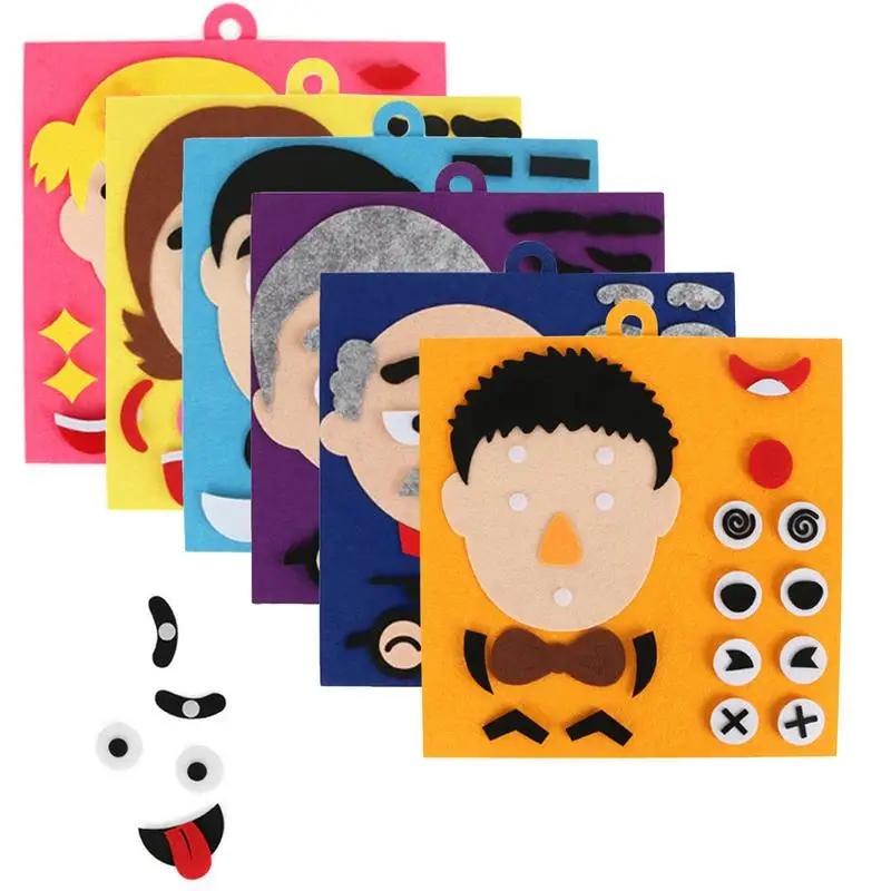 

Social Emotional Toys 6 Pcs/set Making Faces Creative Jigsaw Social Emotional Learning Activities Toys Early Educational Social