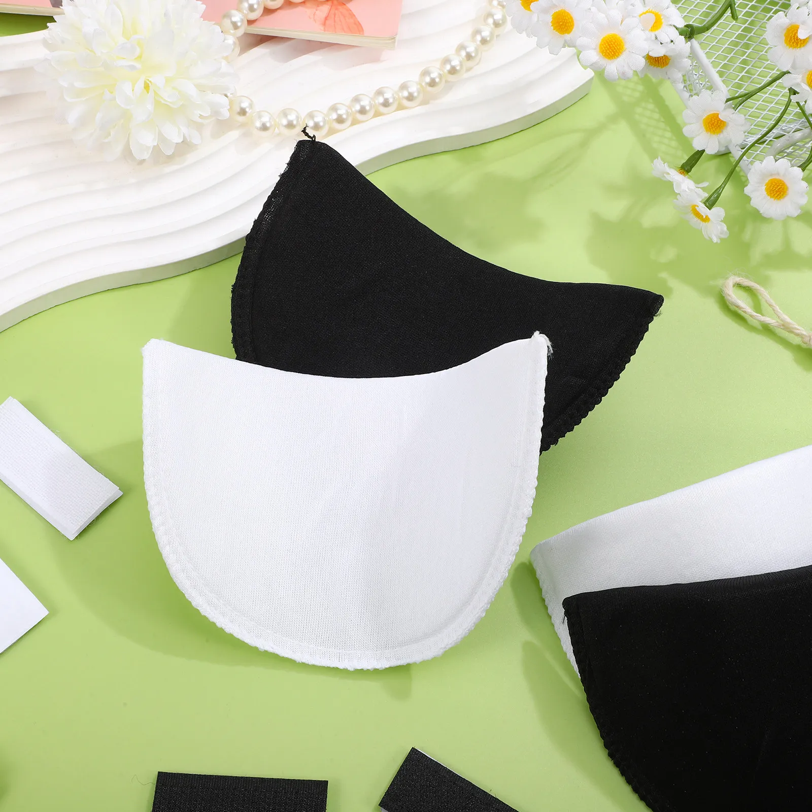 2쌍의 어깨 패드, 두꺼운 스펀지 매트, 드레스, 스커트, 정장, 코트용, 부드러운 쿠션 어깨 패드, 여성용