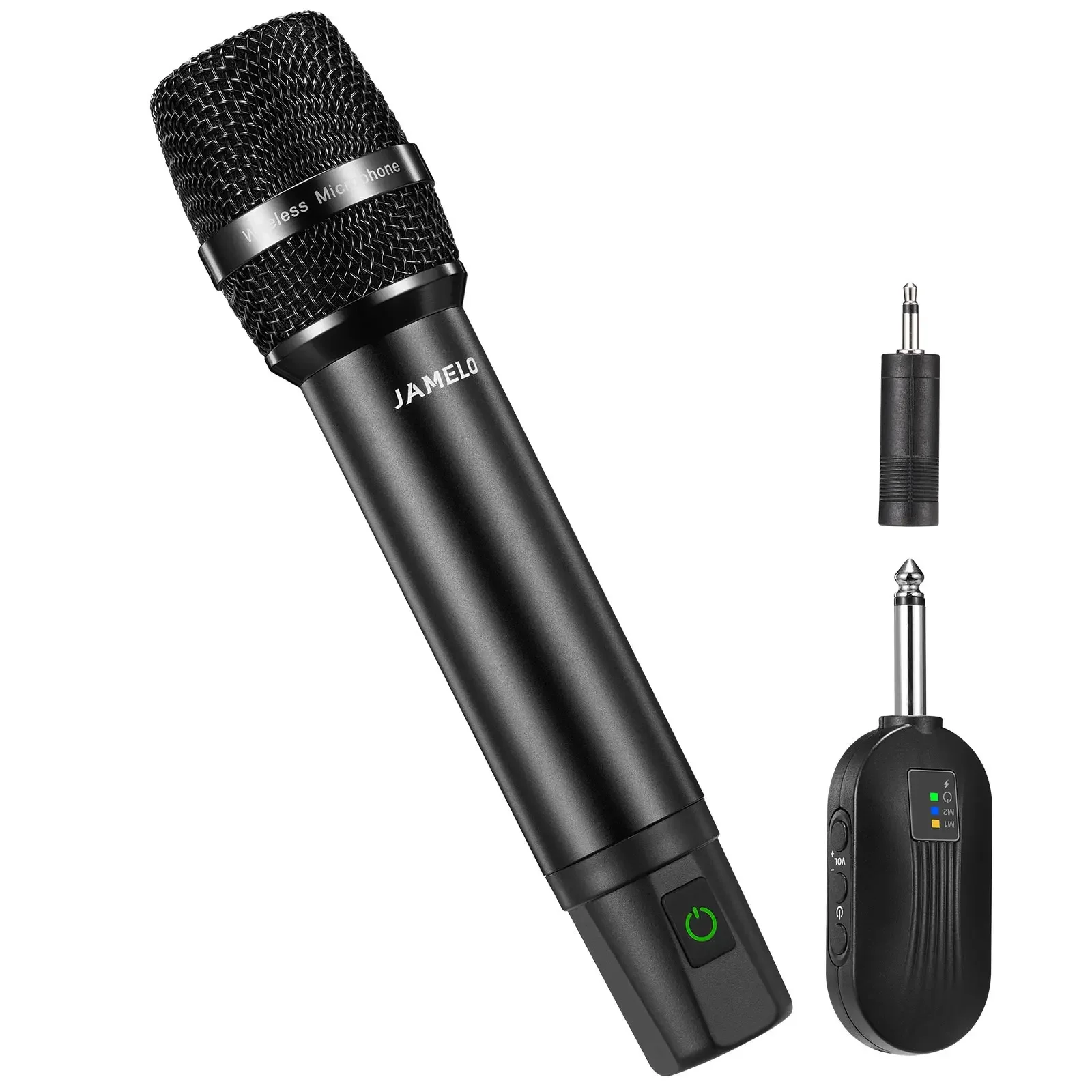 Jamelo Dynamic Mic for Church Singing Wedding Party Dj 2.4 Ghz Dual Metal Handheld Cordless Dynamic Karaoke Microphone