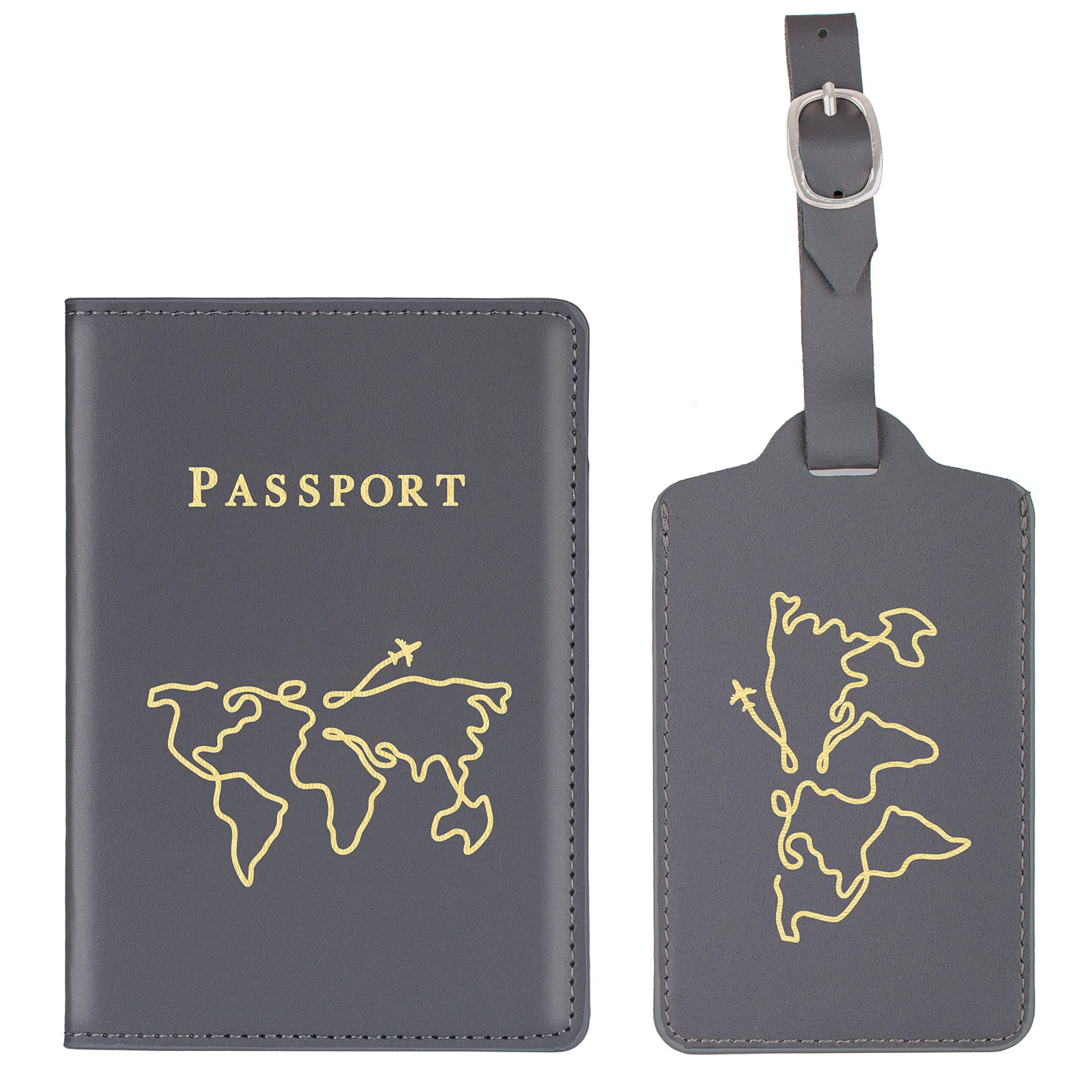2pcssetPassportCoverCaseAndLuggageTagSetTravelPassportHolder