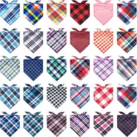 30/50pcs Dog Bandanas 100% Cotton Plaid Collar Pet Cat Dogs Scarves Bowties Neckerchief Dog Accessories Dog Scarf Handkerchief 1