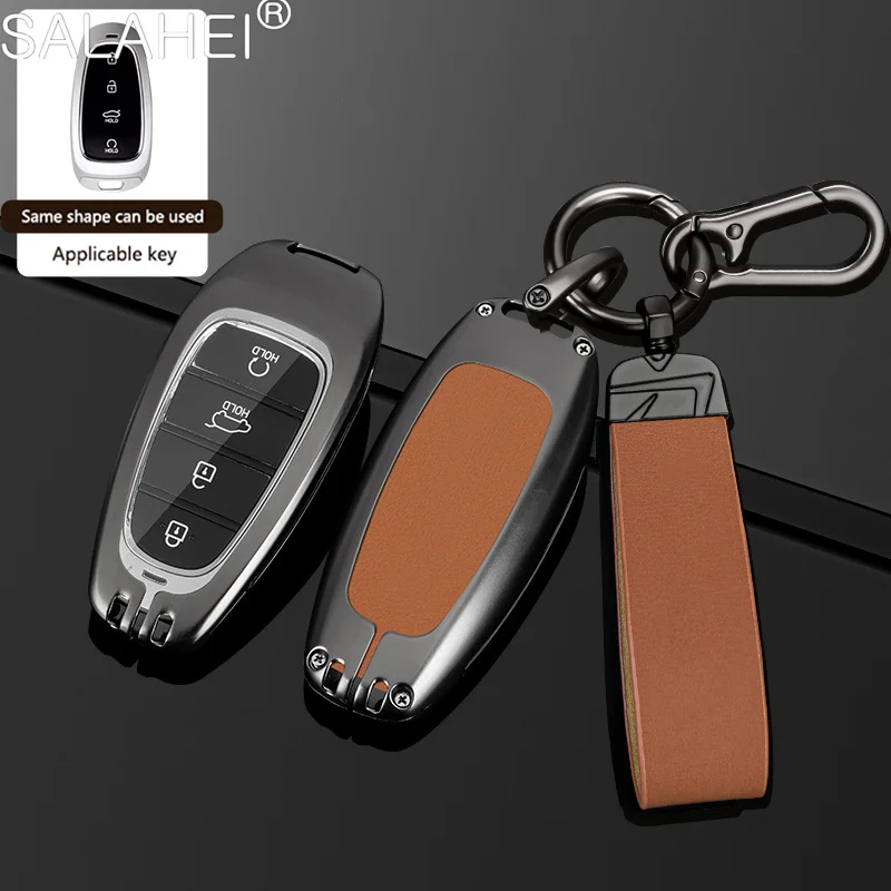 

New Fashion Car Remote Key Case Fob Remote Cover Shell Holder for Hyundai Santa Fe Tucson 2022 NEXO NX4 Atos Prime Solaris 2021