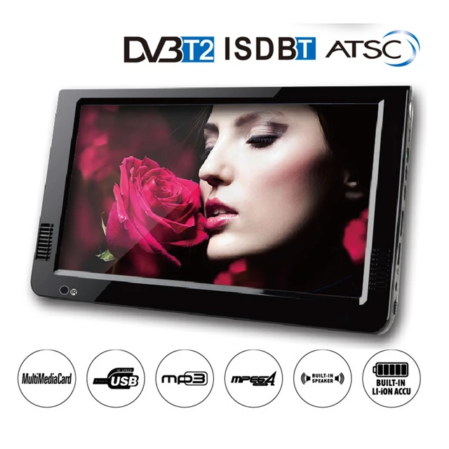 Leadstar D12 Inch Hd Portable Tv Dvb-t2 Atsc Isdb-t Tdt Digital And Analog  Mini Small Car Television Support Usb Sd Card Mp4 Ac3 - Portable Television  - AliExpress