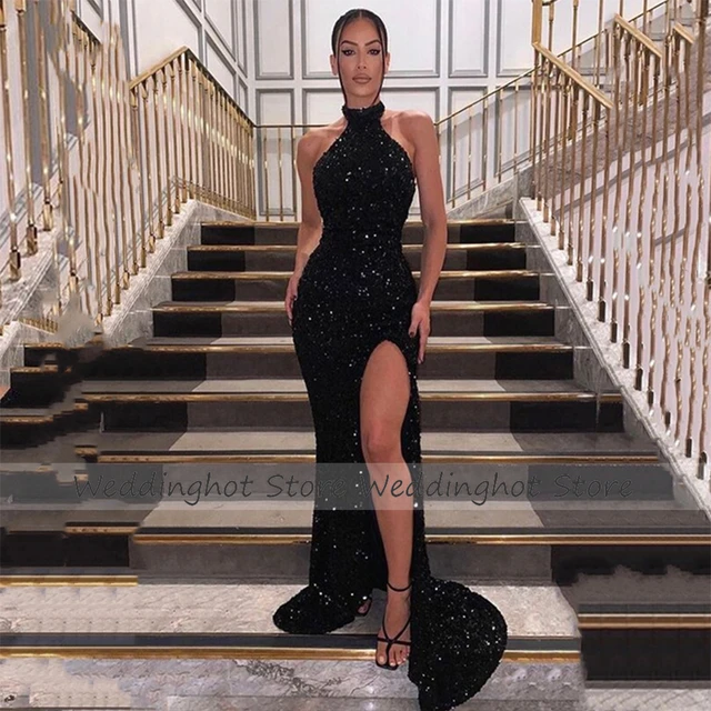 Corte Sirena Vestidos Negro De Noche Vestido Negro Vestidos De