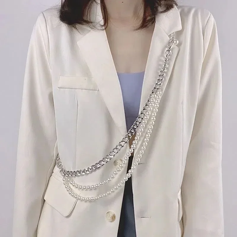 여성용 청바지 진주 스플라이싱 벨트, 빈티지 패션, 레저 디자이너 벨트, 하이 퀄리티 2024 신제품