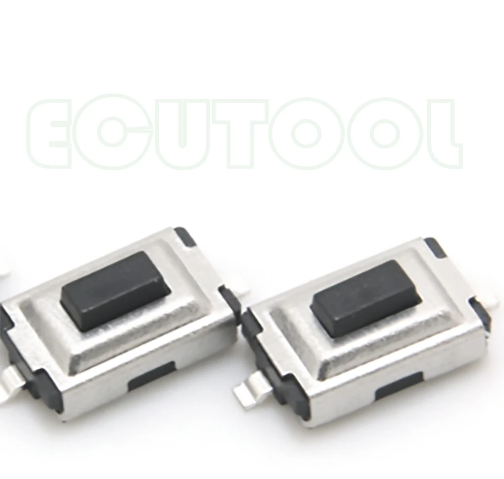 

ECUTOOL 2-контактный черный SMD кнопочный тактильный переключатель для дистанционного ключа Fiat 3*6*2,5 H