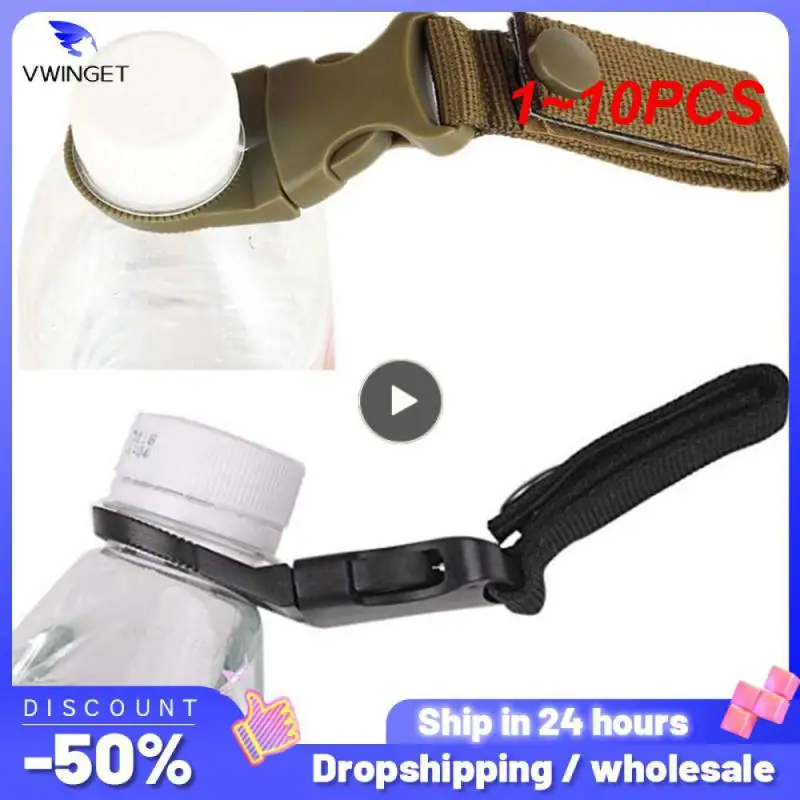 

1~10PCS clasp molle attach Buckle Holder tool webbing backpack Hanger Hook Carabiner Water Bottle clip hang camp hike outdoor