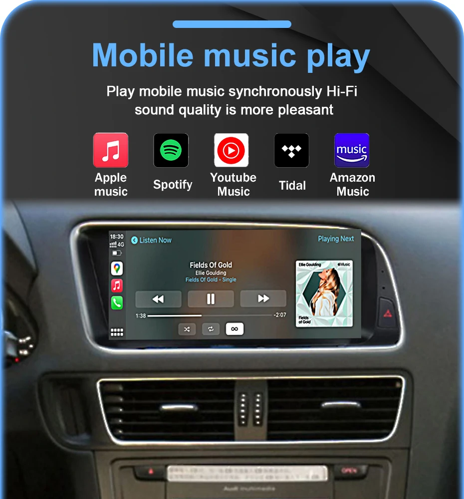 8,8 ''Wireless Carplay Android Auto Linux Auto Radio Multimedia Bildschirm Stereo Für Audi Q5 2009-2016 intelligente system navigation – Detail 16