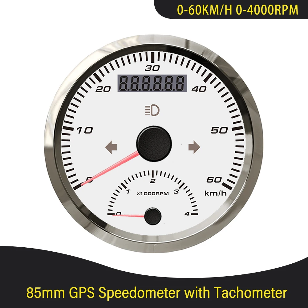 Neueste 85MM Auto Motorrad GPS Tacho 125 km/h 160 km/h 200 km/h Insgesamt  Laufleistung Einstellbare Überdrehzahl Summer Alarm für auto Boot