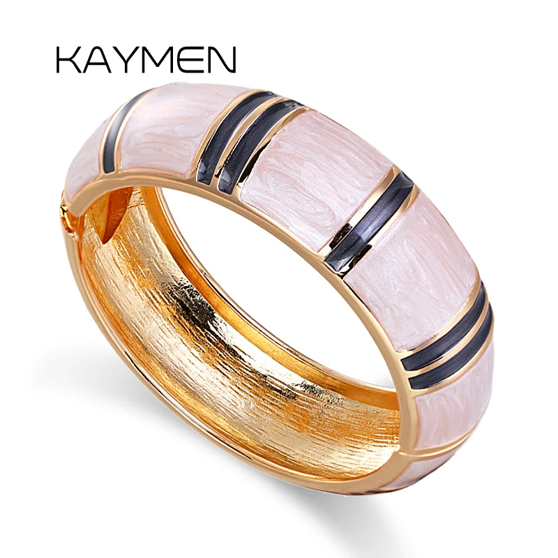 

New Arrivals Trendy Bracelet Colorful Statement Enamelled Cuff Bangle for Women Girls Fashion Jewelry Wholesale Drop-shipping