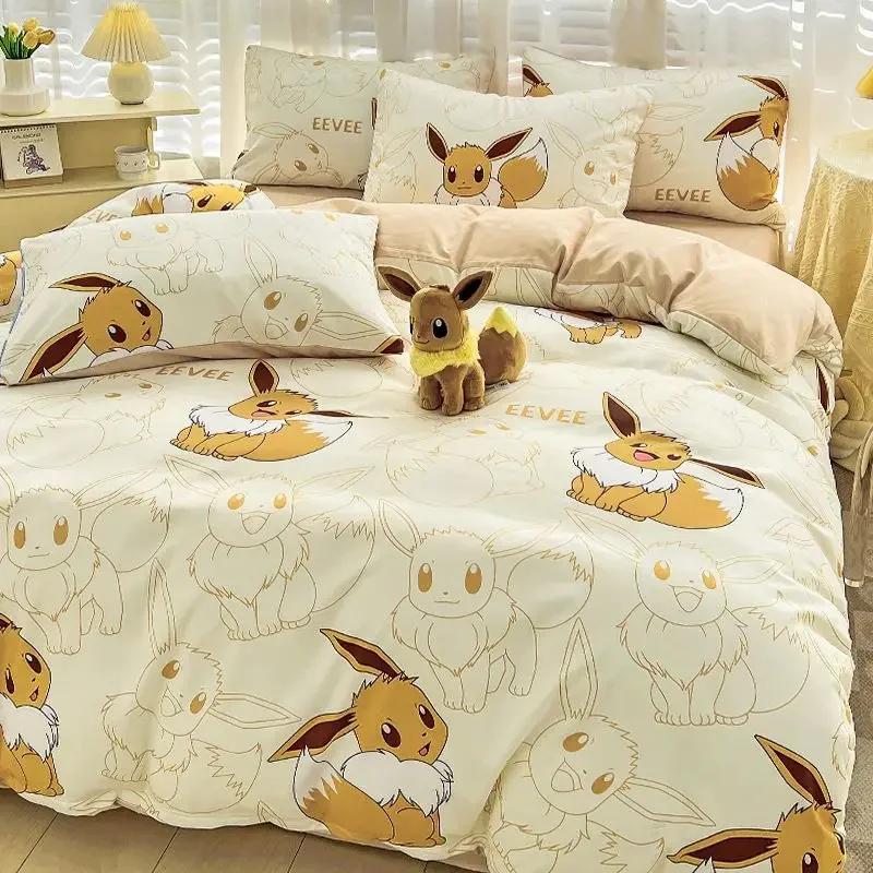 Pokemon Series Eevee Dragon 100% Cotton 4-piece set, Children's
