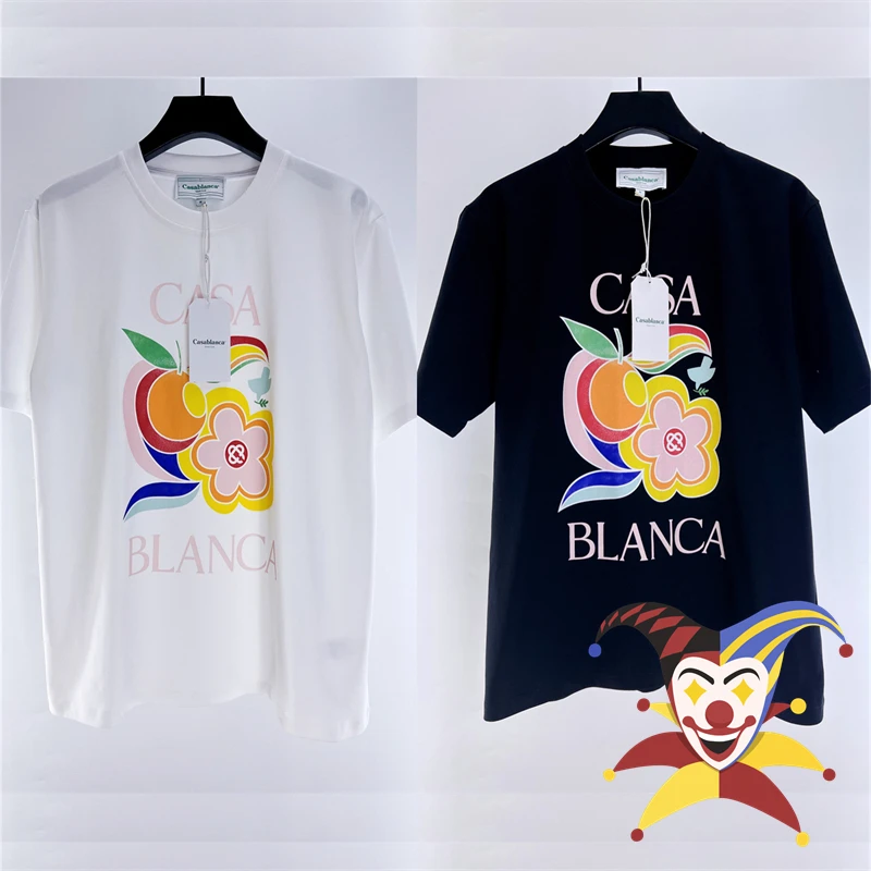 

CAS Floral Printing Casablanca T Shirt Men Women High Quality T-Shirt Top Tees