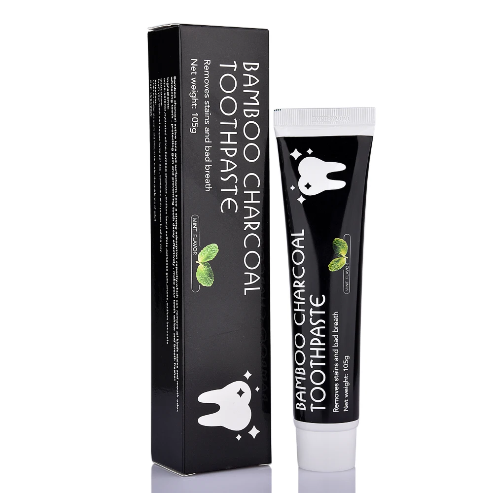 

Bamboo Activated Charcoal Toothpaste Best Natural Black Paste Whitening Fresh Breath Mint Flavor Herbal Decay Treatment