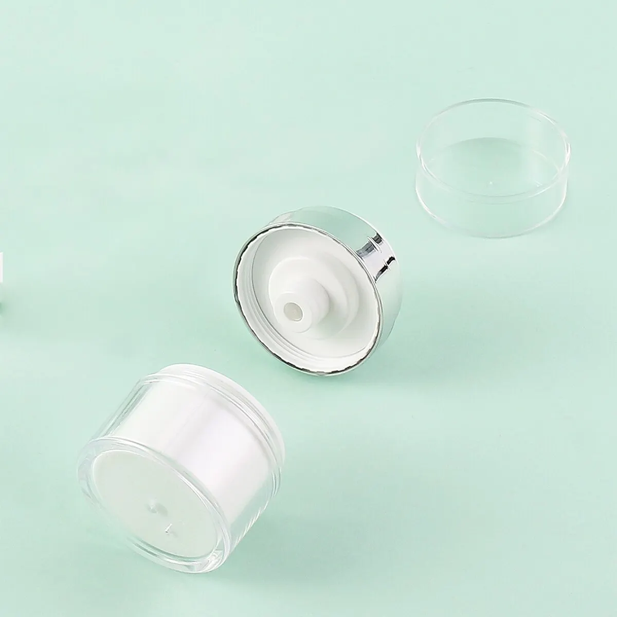 Moisturizer Jar 15/30/50ml Air Pump Empty Cream Subpackage Vacuum Bottle for Skincare Face Makeup Lotion Creams moisturizer jar