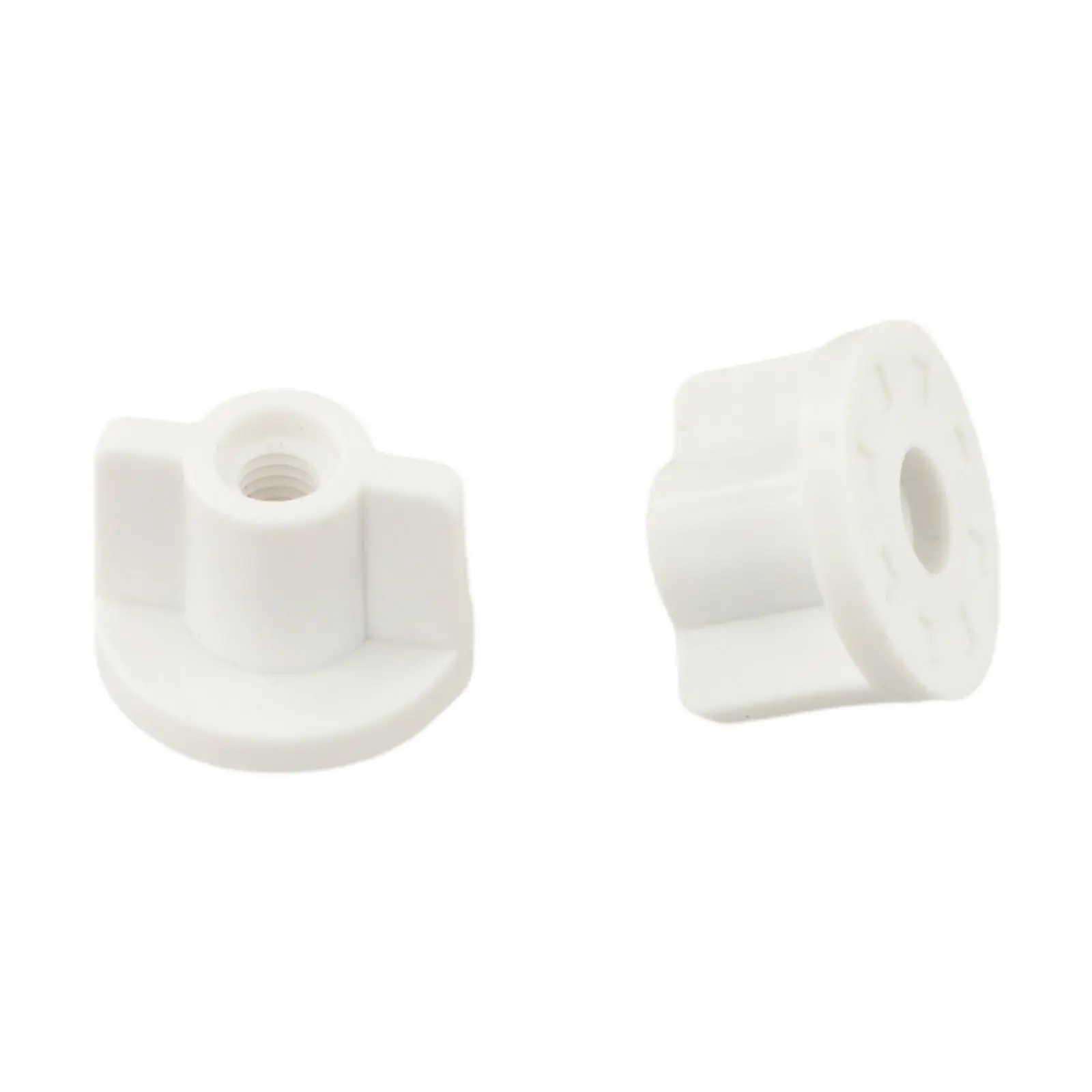 2PCS 변기 뚜껑 하단 고정 너트 6mm 나사와 호환 가능 안정적인 뚜껑 부착을 위한 플라스틱 구조