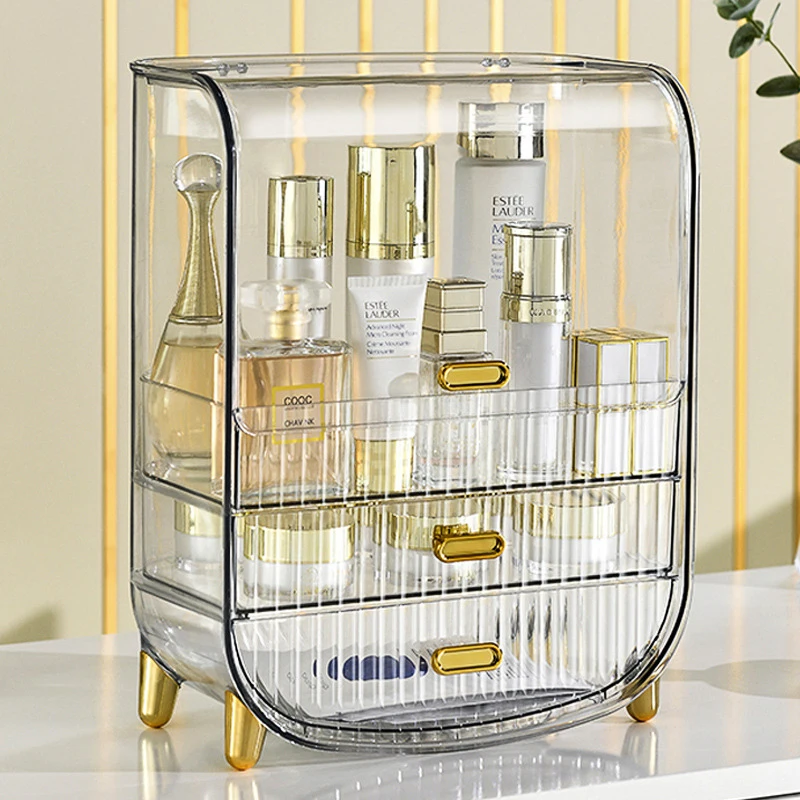 

Transparent Makeup Organizer Cosmetic Storage Box Desktop Organizer Makeup Brush Lipstick Holder