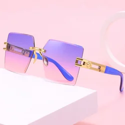 New Women's Fashion Sunglasses Women Borderless Trimming Square Sun Glasses Lady's Summer Trend Eyewear UV400 Oculos De Sol