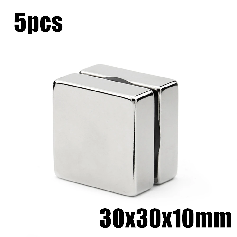 

5pcs 30x30x10mm Super Powerful Strong Rare Earth Block NdFeB Magnet Neodymium N35 Magnets 30*30*10mm