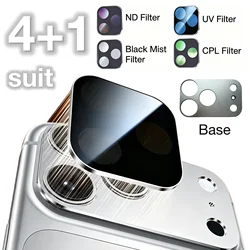 4 - in - 1 Mobile Camera Protective Film with ND UV CPL Black Pro - Mist Filter - IPhoen 17 Pro Max (Silver)