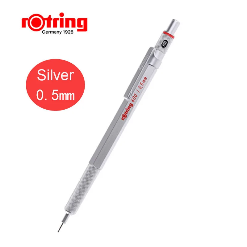 Rotring 800 Mechanical Pencil, 0.7 Mm,0.5mm Silver Metal Barrel /Black - AOOKMIY