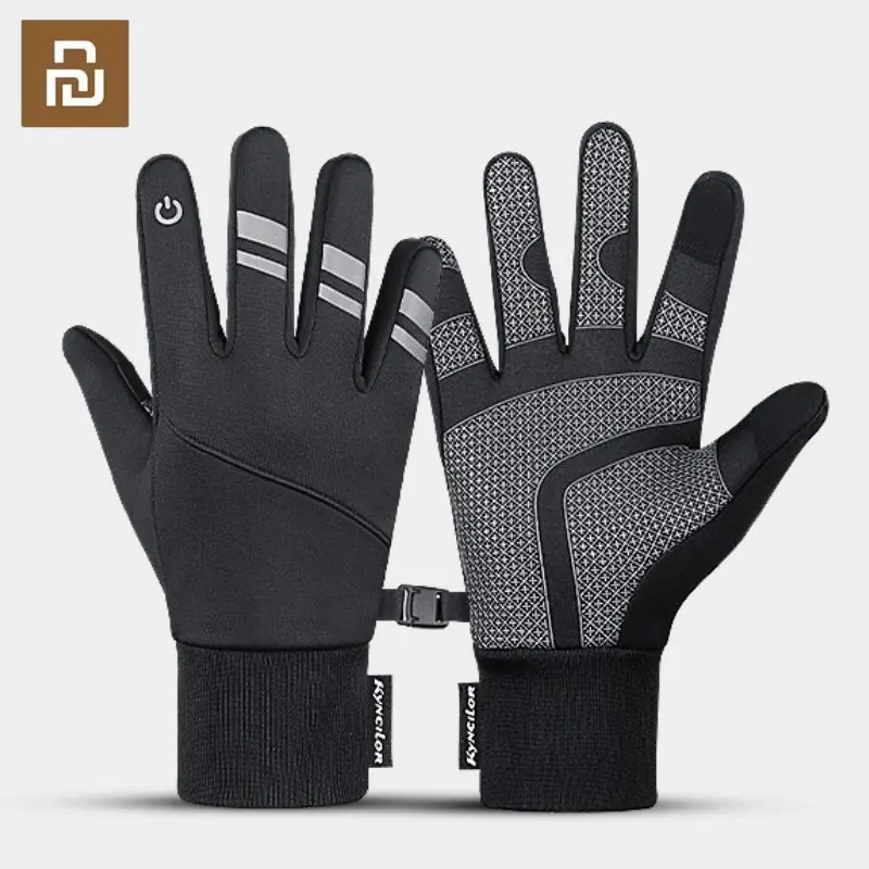 

Youpin Men Winter Cycling Gloves Touch Screen Waterproof Bicycle Sports Mitten Warm Fleece Motorcycle Ski Mitten Riding Gloves