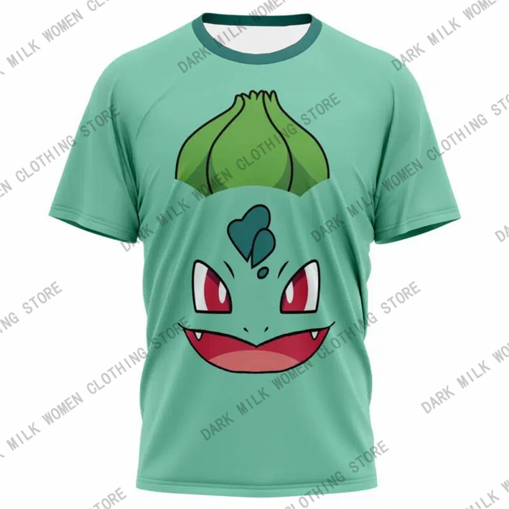 New Arrivals Pokémon Womens T-Shirts Tops Pokemon 3d Print T Shirt Trendy Summer Casual Short Sleeve Pikachu Cute Clothing Tees 6