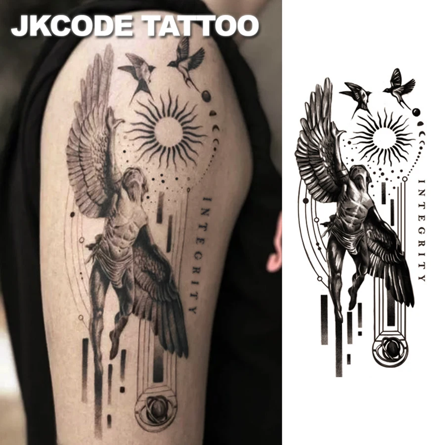 Warrior Angel Shoulder Tattoo: The Ultimate Guide to Choosing, Applying,  and Wearing a Meaningful Temporary Ink, image size:900x900