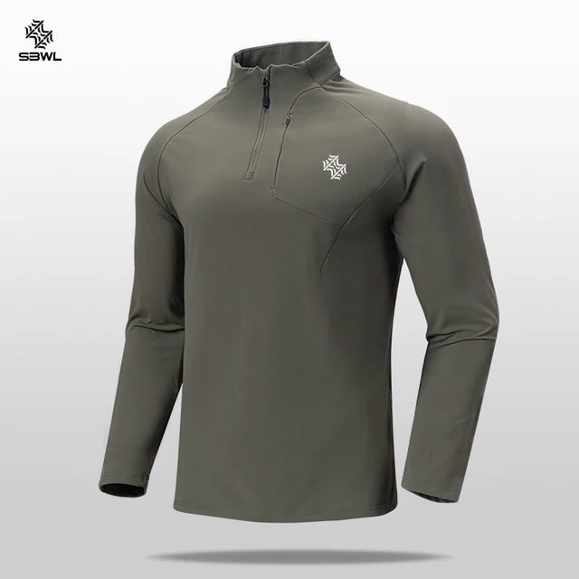 SBWL Autumn/winter new men's outdoor sports with a base shirt running skiing mountaineering fitness sports long sleeve T-shirt 5