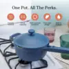 Pot - Mini. Nonstick Ceramic Sauce Pan with Lid | Versatile Cookware for Stovetop and Oven | Steam, Bake, Brai 2