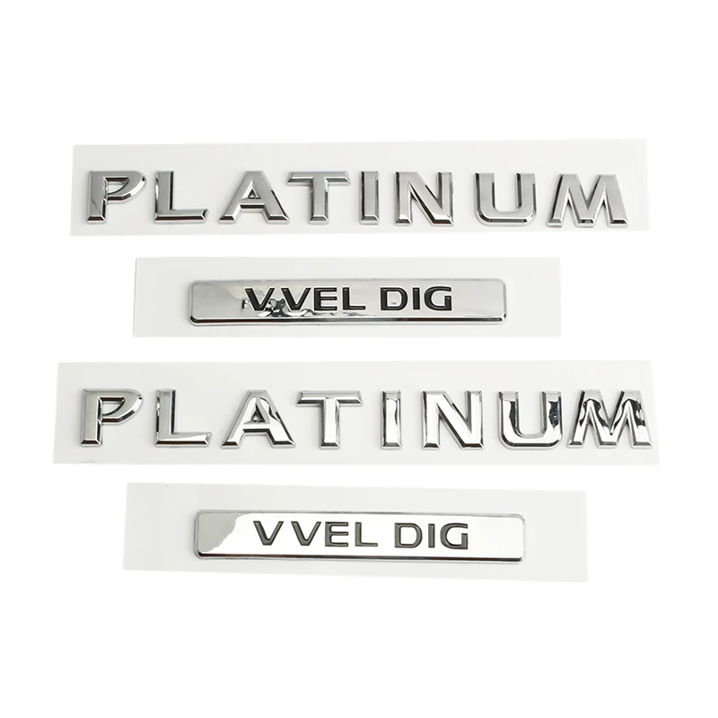 

Автомобильный Платиновый VVEL DIG багажник письма логотип значок эмблема наклейки для Nissan патруль Y60 Y61 Y62 стильные аксессуары