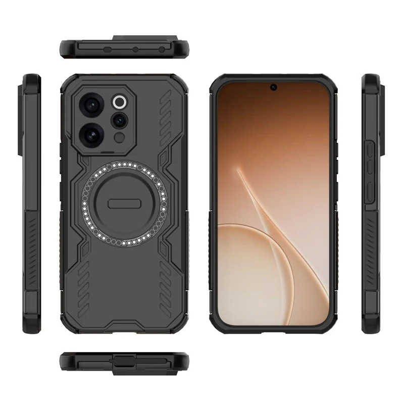 ELVEV Magnetic Wing Shielo Case - Hard PC + Soft TPU Wireless Charging Cover
