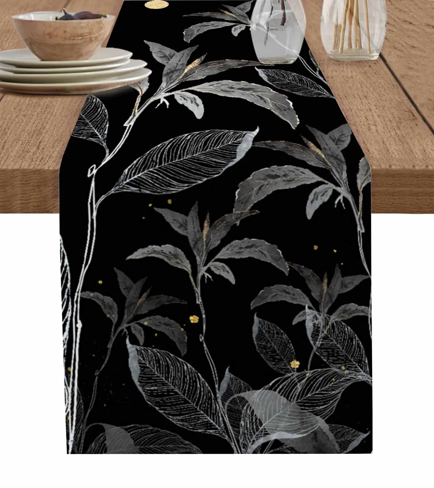 

Plant Abstract Flower Grass Table Runners Kitchen Dining Decoration Table Runners Wedding Party Table Decor