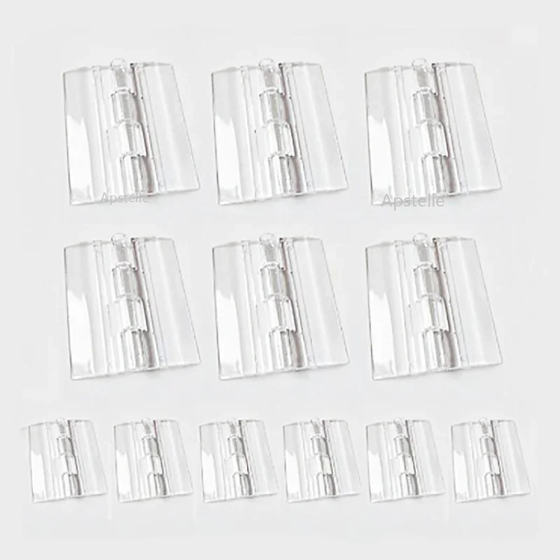 

10Pcs Plastic Folding Hinges Transparent Plexiglass Hinge Durable Clear Acrylic 25X33 30X33 38X45 65x42