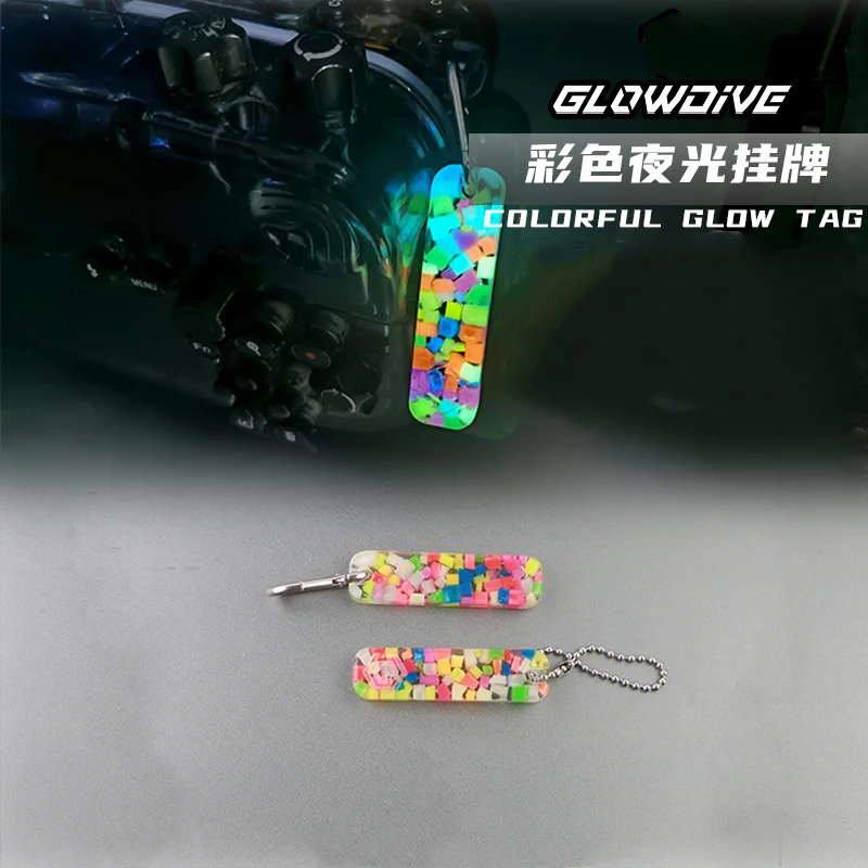 Colorful Luminous EDC Pendant Resin Self-Luminous Key Chain Signal Marker Creative Bag Hanging Buckle DIY Decoration 11 Colors