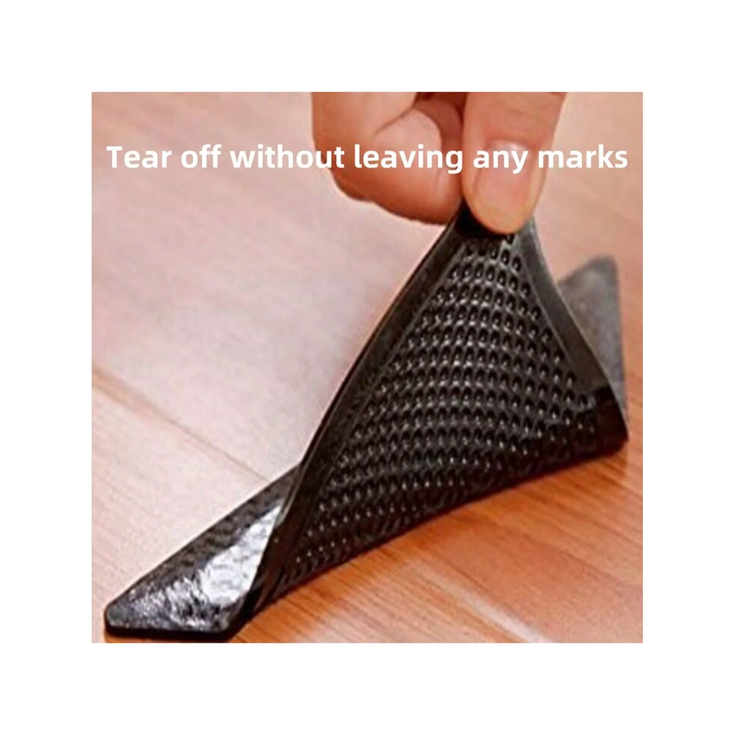 Triangle Shaped Silicone Anti-Slip Carpet Gripper Reusable Non-Slip Rug Pad 4pcs Household Items And Carpets