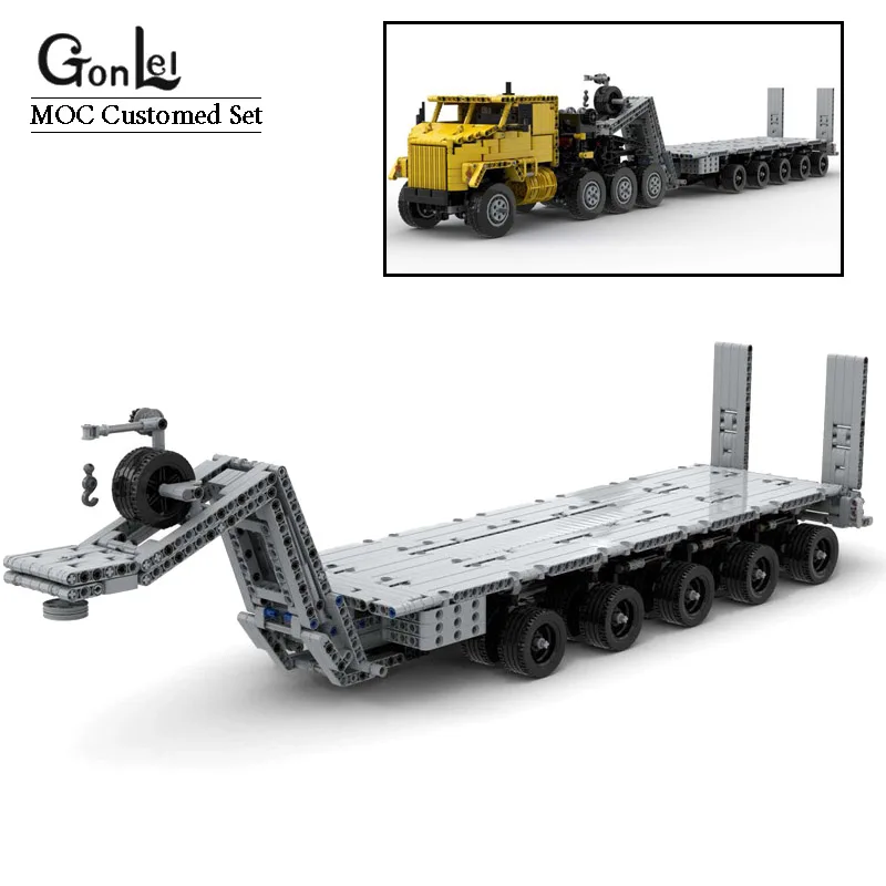 

NEW Technical MOC - M1000 Semi Trailer for Oshkosh HET M1070 42078 Truck Cars Building Blocks DIY Bricks Toys Model Gifts