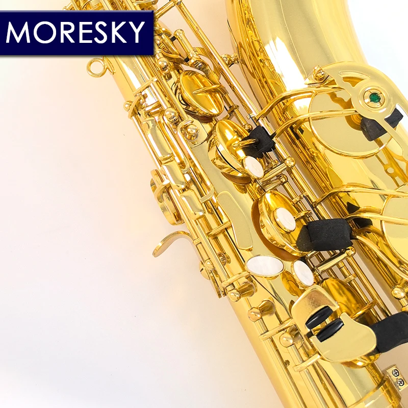 MORESKY Bb Tenor Saxophone Gold Keys With Case Music Instrument SAX MTS-101