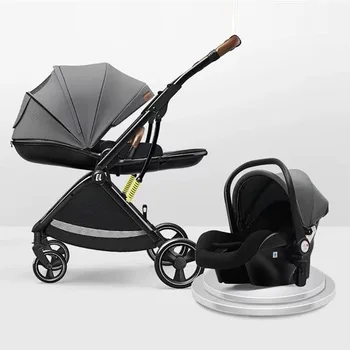 Passeggino 3 in 1 per bambini, facile da piegare, passeggino da viaggio multifunzionale, passeggino portatile per bambini, seggiolino di sicurezza, conforme agli standard UE