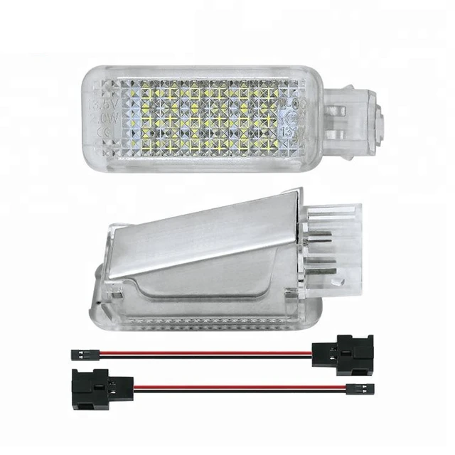 Luz LED para puerta de cortesía Interior de reposapiés, luz para