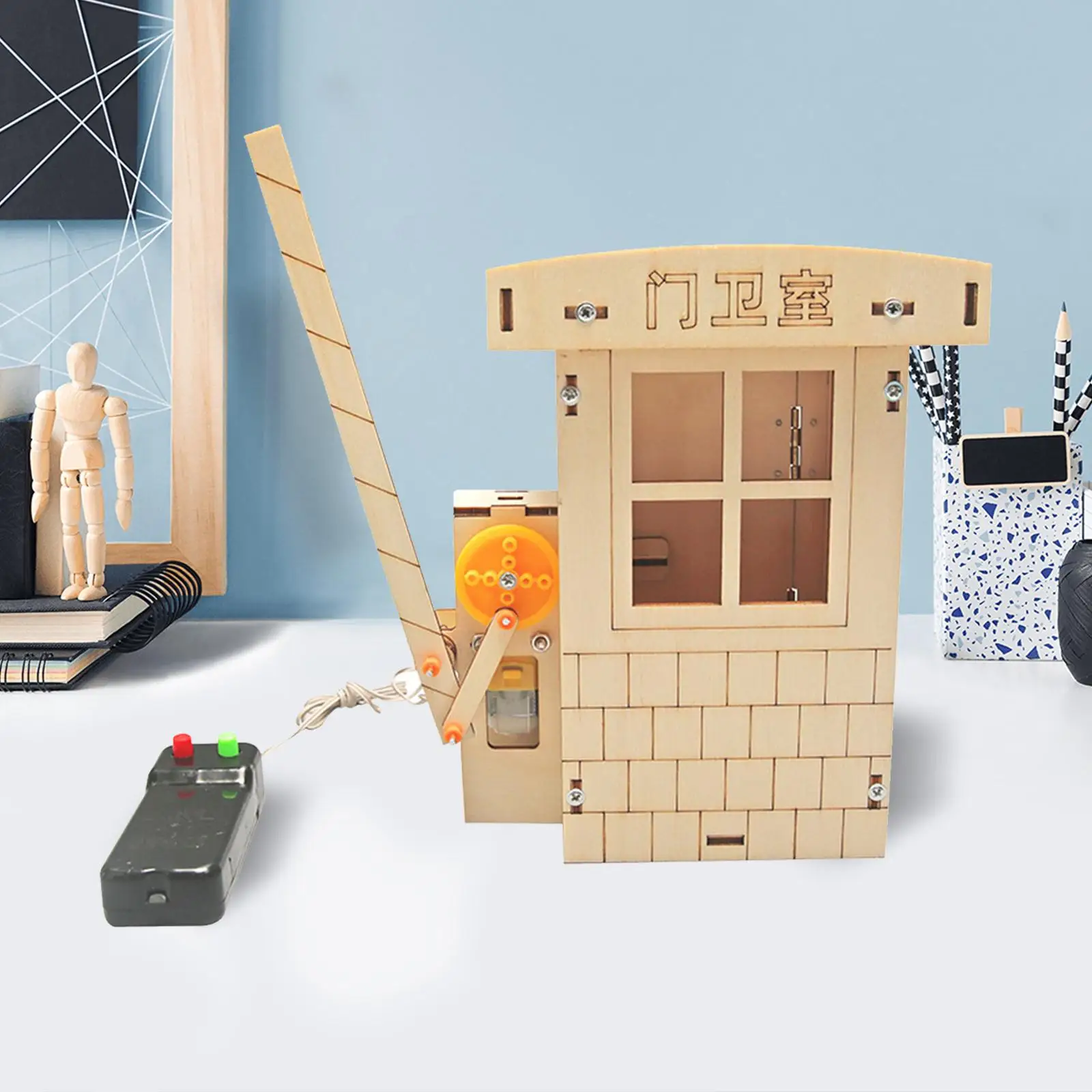 

Science Experiment Kits Educational Building Kits Lifting Gate Model DIY Material Experiment Model Wood Puzzles Kids Gifts