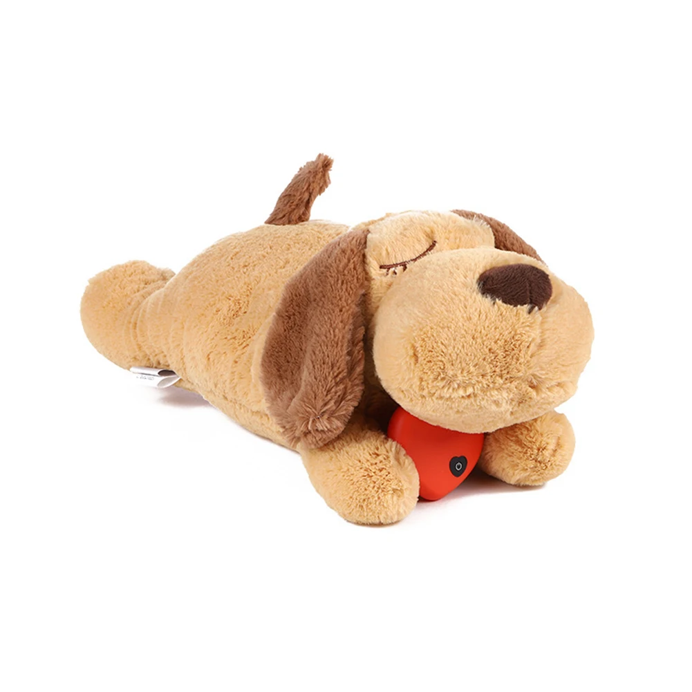 Puppy Heartbeat Soothing Hug Toy Dog Heating Plush Doll Pet Comfortable Behavioral Training Play Aid Tool Anxiety Relief Sleep