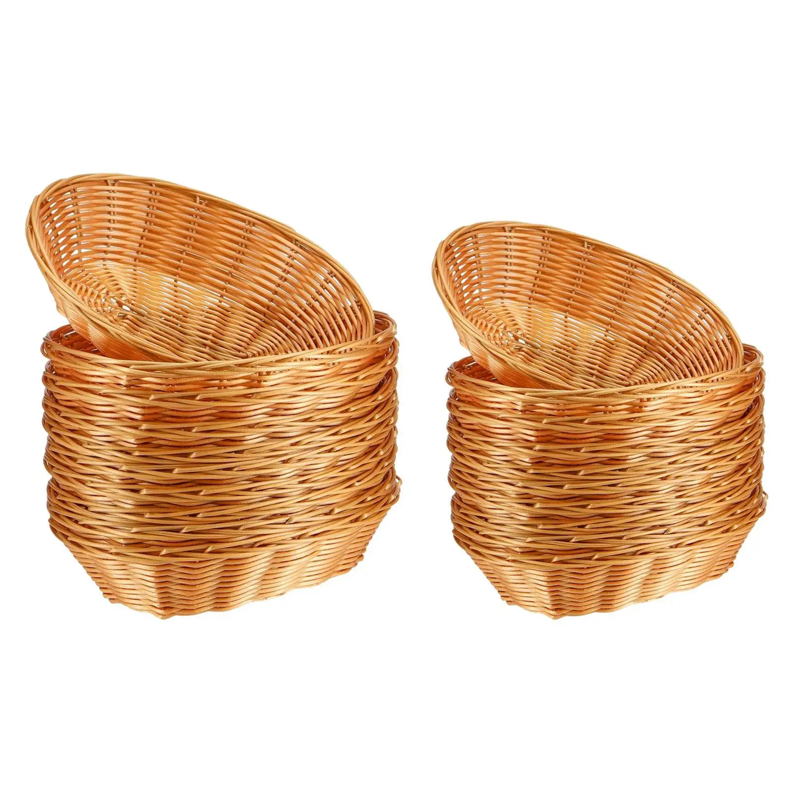 10 Pack Woven Baskets for Serving Food And Fruits for Home And Outdoor