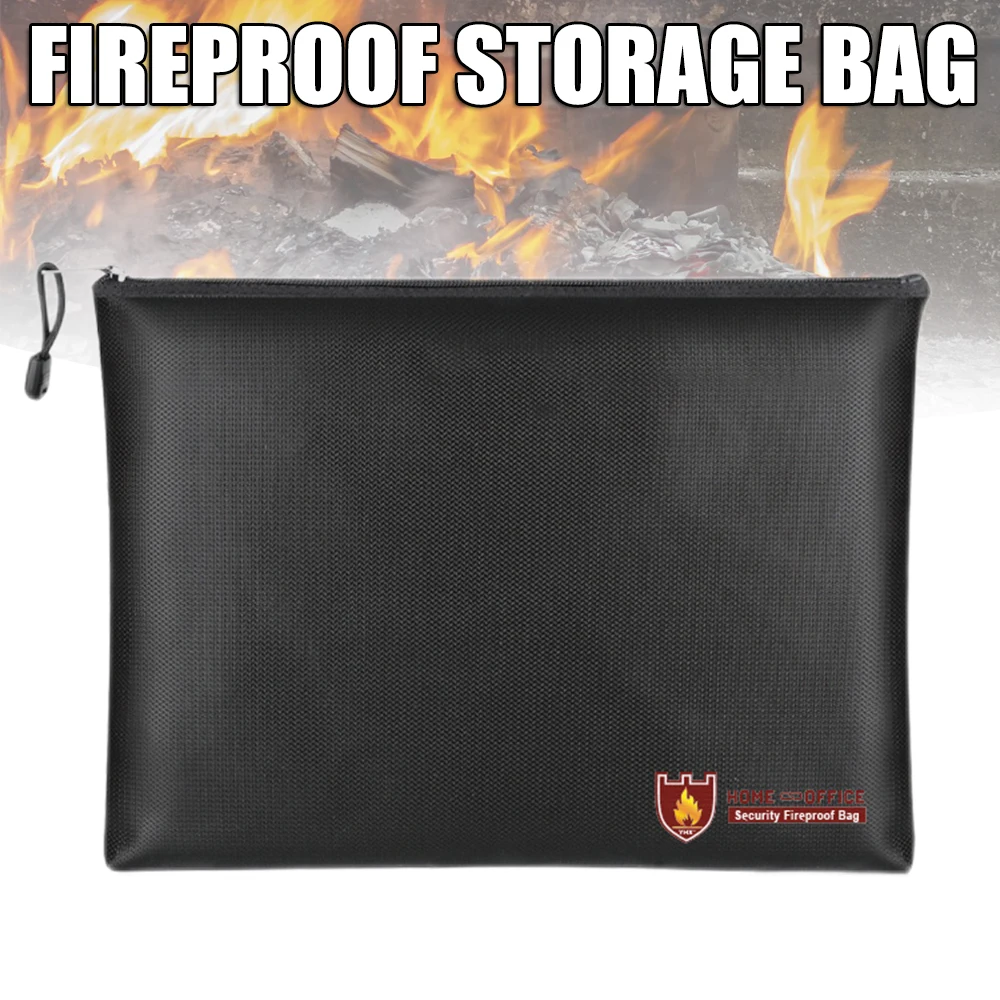 Fireproof Phone Bag Waterproof Safty Money Holder With Zipper For Documents For Storing Passports Bills Id Card & Contracts Dq