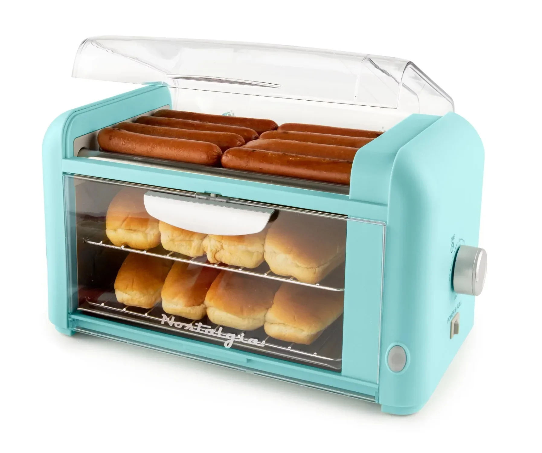 

Hot dog roller and bread warmer hotdog machine